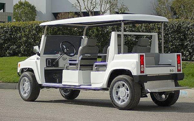6 Passenger White Hummer Limo Golf Cart affordable golf cart rental, golf cart rent greensboro