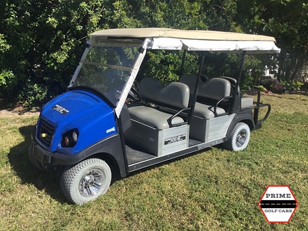 Blue Club Car 6 Passenger Golf Cart affordable golf cart rental, golf cart rent greensboro