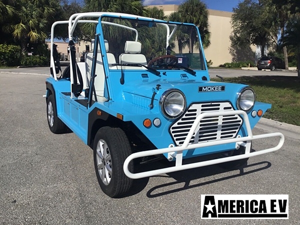 Blue Mokee 4 Passenger Golf Cart affordable golf cart rental, golf cart rent greensboro