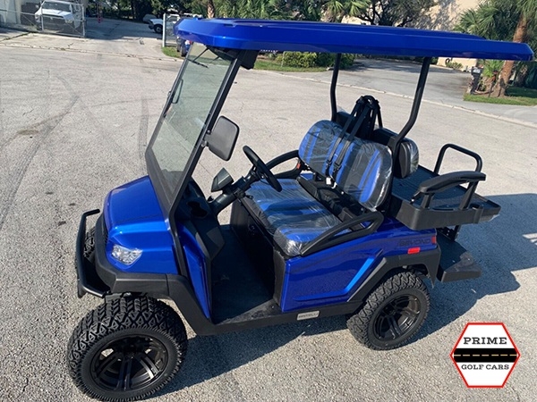 Hydro Blue Bintelli Beyond 4 Passenger Lifted Golf Cart affordable golf cart rental, golf cart rent greensboro
