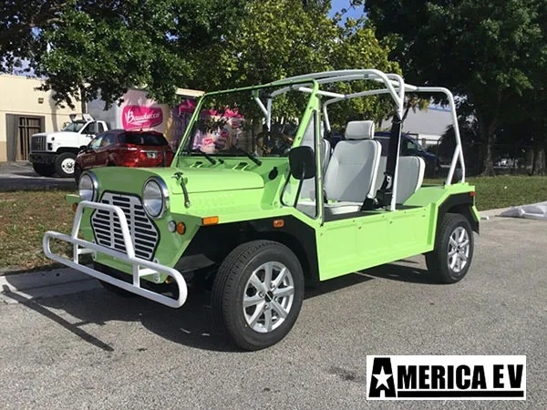 Light Green Mokee 4 Passenger Golf Cart affordable golf cart rental, golf cart rent greensboro