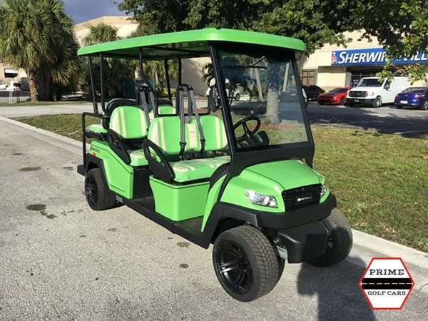 Lime Bintelli Beyond 6 Passenger Golf Cart affordable golf cart rental, golf cart rent greensboro