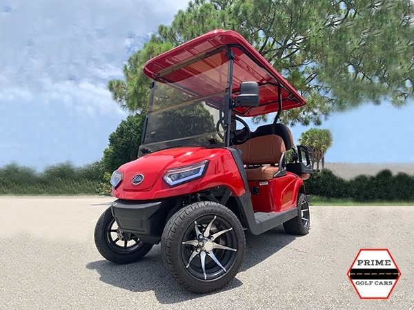 Red Elite EV 4 Passenger Golf Cart affordable golf cart rental, golf cart rent greensboro
