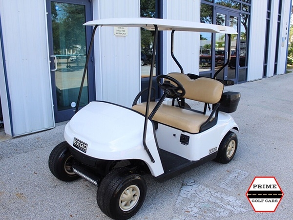 White EZGO 2 Passenger Golf Cart affordable golf cart rental, golf cart rent greensboro